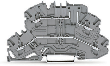 WAGO 2002-2661 Carrier Terminal Block Grey, 2.5mm², 2-Level, Cage Clamp, IECEx, ATEX