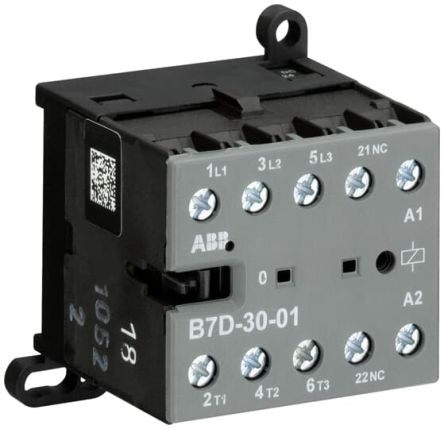 ABB GJL131 Contactor, 220V dc, 240 V dc, 220 V dc, 240 V dc Coil, 3-Pole, 20 A, 5.5 kW 220V, 240 V, 3 NO/1 NC, 690V