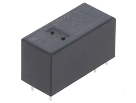 Omron Through Hole Power Relay, 12V dc Coil, 12A Switching Current, SPST