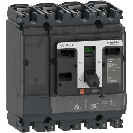 Schneider Electric, ComPact NSX, C10F Molded Case Circuit Breaker 4-Pole 80A, Breaking Capacity 10 kA