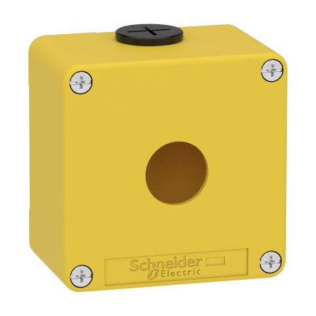Schneider Electric Harmony Series Yellow Die Cast Zinc Enclosure, IP65, IP69, IP66, IK07 80 mm, 80 mm, 80 mm