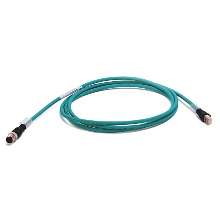 Allen Bradley 1585D, 2 m Cat5e Ethernet Cable, Green Thermoplastic Elastomer Sheath, Unshielded