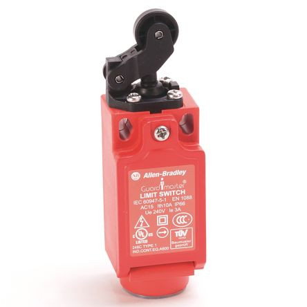 Allen Bradley Hinge Lever Safety Limit Switch, 1 NO/2 NC, IP66, Polybutylene Terephthalate Housing, 600V, 25mA