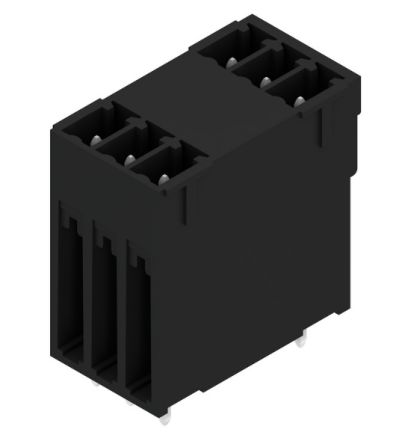 Weidmüller, SCD-THR Male PCB Header, 3.81 mm Pitch, 6 Way, 2 Row 90°