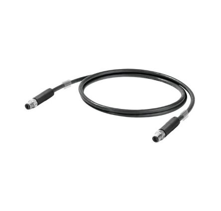 Weidmüller SPE, 2 m Ethernet Cable, Black Screened Polyvinyl Chloride Sheath