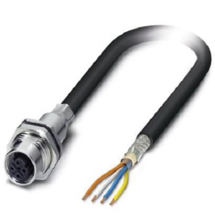 Phoenix Contact VS, 5 m Cat5 Ethernet Cable, Black, Shielded 4 Screened PEX Sheath