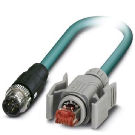 Phoenix Contact NBC, 2 m Cat5 Ethernet Cable, Blue, Shielded 2 Polyurethane Sheath
