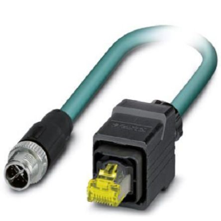 Phoenix Contact NBC, 1 m Cat6a Ethernet Cable, Blue, Shielded 8 Screened Polyurethane Sheath