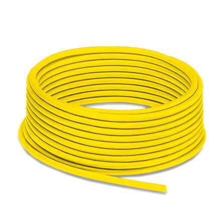 Phoenix Contact SAC Cable, 4 Cores, 0.75mm², Unscreened, 100 m, Yellow Polyurethane Sheath