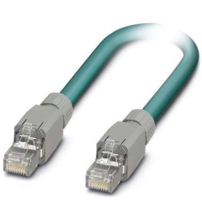 Phoenix Contact VS, 2 m Cat5 Ethernet Cable, Blue, Shielded 2 Screened Polyurethane Sheath