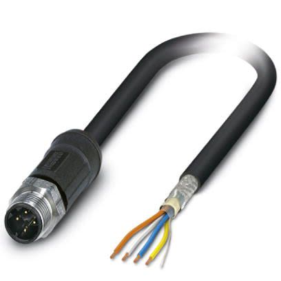 Phoenix Contact VS, 10 m Cat5 Ethernet Cable, Black, Shielded 4 Screened PEX Sheath