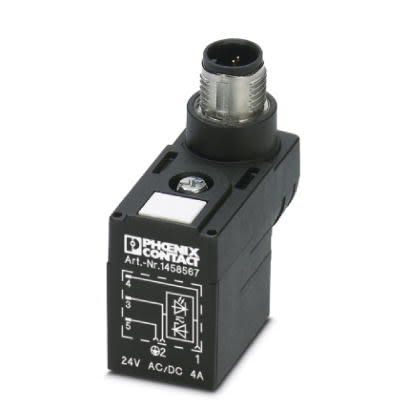 Phoenix Contact Solenoid Valve Connector, 1458567