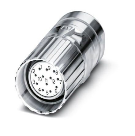 Phoenix Contact Circular Connector, 12 Contacts, Cable, M23 Connector, Socket, Female, IP67, CA Series