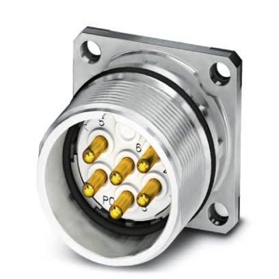 Phoenix Contact Circular Connector, 7 Contacts, Front, M23 Connector, Plug, Male, IP67, CA Series