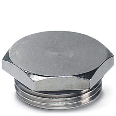 Phoenix Contact, M16 Thread, Nickel Plated Brass, 16 mm Diameter Threaded