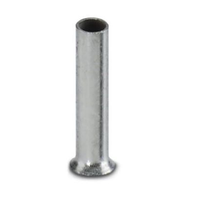 Phoenix Contact Bootlace Ferrule, 8 mm Pin Length, 1.4 mm Pin Diameter, Silver to 18 AWG Wire Size
