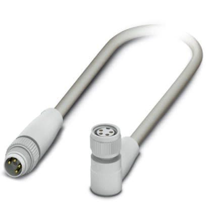 Phoenix Contact Male 3 way M8, Straight to Female M8 Sensor Actuator Cable, 300 mm