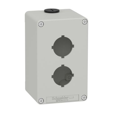 Schneider Electric Grey Die Cast Zinc Harmony Empty Control Station - 2 Hole 30 mm Diameter