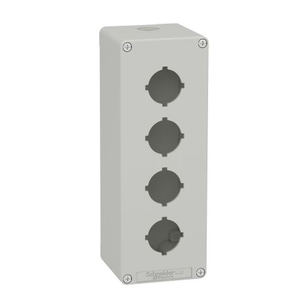 Schneider Electric Grey Die Cast Zinc Harmony Empty Control Station - 4 Hole 30 mm Diameter
