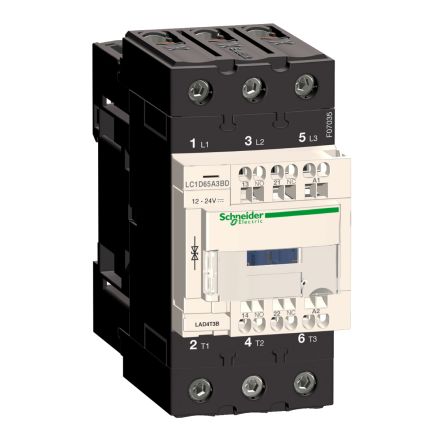 Schneider Electric TeSyS D Contactor, 115V ac Coil, 3-Pole, 65 A, 30 kW, 1 NO/1 NC, 690V