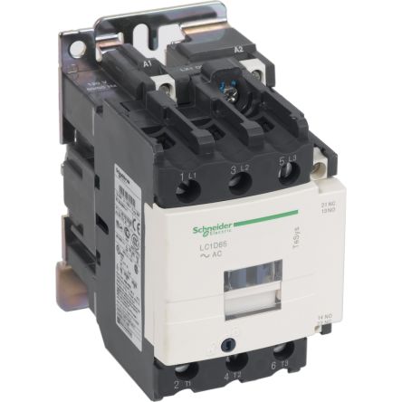 Schneider Electric TeSyS D Contactor, 220V ac Coil, 3-Pole, 65 A, 37 kW, 1 NO/1 NC, 1kV
