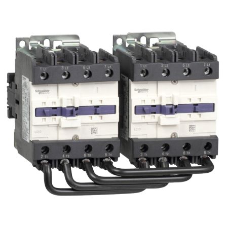 Schneider Electric TeSyS D Reversing Contactor, 220V ac Coil, 4-Pole, 25 A, 1 NO/1 NC, 1kV