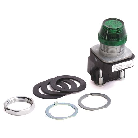Allen Bradley, 800T, Panel Mount White LED Pilot Light, 30 mm Cutout, IP66, Round, 480V
