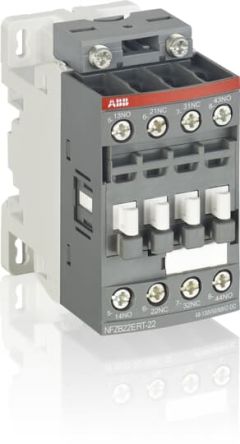 ABB NFZB31ERT-23 Contactor Relay, 100V, 250 V Coil, 4-Pole, 4 A 100V, 250 V, 3 NO/1 NC, 690V