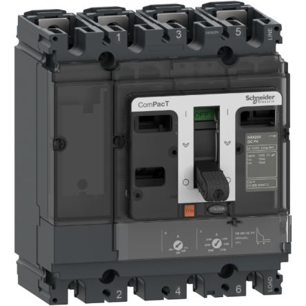 Schneider Electric, ComPact New Generation, ComPacT NSX Molded Case Circuit Breaker 4-Pole 160A, Breaking Capacity 10 kA