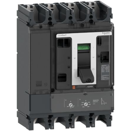 Schneider Electric, ComPact, ComPacT NSX Molded Case Circuit Breaker 4-Pole 500A, Breaking Capacity 100 kA