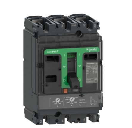 Schneider Electric, ComPact, ComPacT NSX Molded Case Circuit Breaker 3-Pole 63A, Breaking Capacity 25 kA