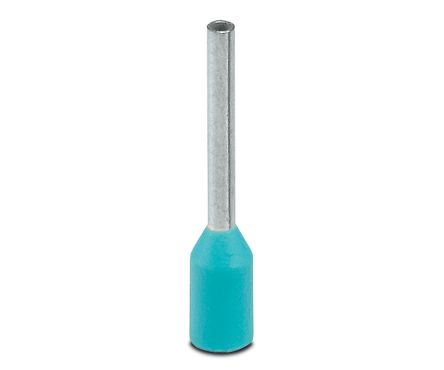 Phoenix Contact Insulated Ferrule, 0.8 mm Pin Diameter, Turquoise to 22 AWG Wire Size