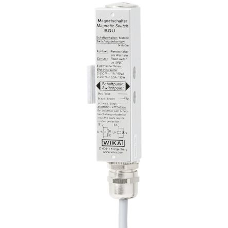 WIKA L-BGU-S Series Magnetic Non-Contact Safety Switch, Aluminium Housing, M16