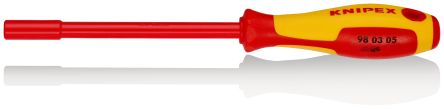 Knipex Hexagonal Nut Driver, 5 mm Tip VDE/1000V Approved, 125 mm Blade, 230 mm Overall