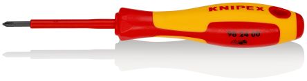 Knipex Insulated, PH0 Tip, 60 mm Blade VDE/1000V Approved, 162 mm Overall