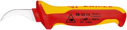Knipex Cable Knife VDE/1000V Approved, 190 mm Overall, 50 mm Blade Steel