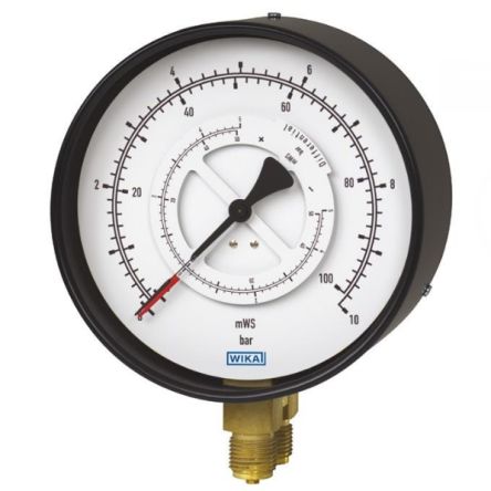 WIKA G 1/2 Process Pressure Gauge, 100 mm, 10 bar