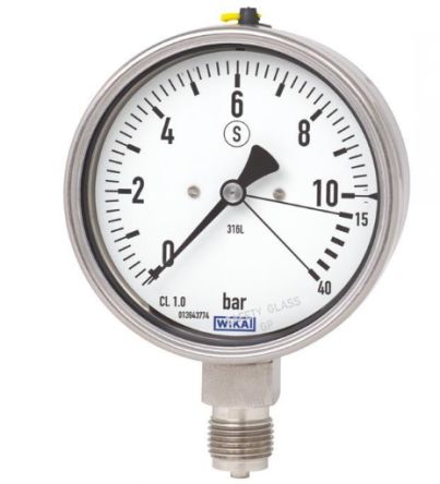 WIKA G 1/2 Type G Pressure Gauge, 160 mm, 1 bar