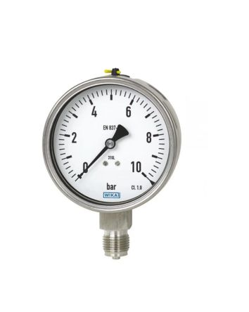 WIKA G 1/2 Diaphragm Seal Connector Pressure Gauge, 100 mm, 600 mbar