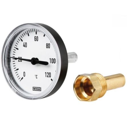 WIKA Dial Thermometer 120 °C, 3908805