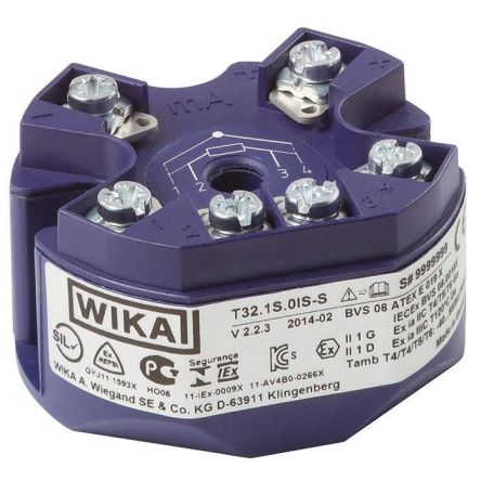 WIKA Digital Temperature Transmitter T32 Temperature Transmitter PT100 Input, 85 °C, -40 °C