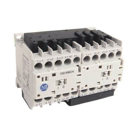 Allen Bradley 104-K Reversing Contactor, 24V dc Coil, 3-Pole, 5 A, 8.3 kW 24V dc, NO, 690V ac