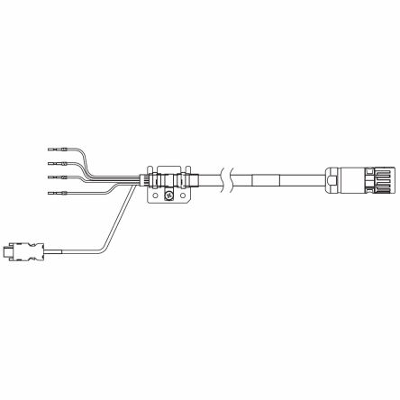 Omron Integrated Cable 1SA Series Cable for Use with Servo Motor