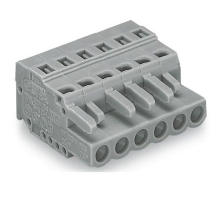 WAGO 231 Series PCB Terminal, 4-Contact, 5 mm Pitch, 1 Row, 231-104/026-000