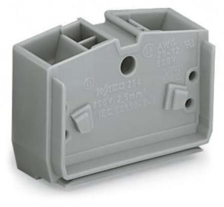WAGO 264 Series Terminal Block, 1-Way, 12AWG, 28 AWG Wire, 24A Cage Clamp