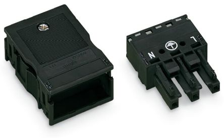 WAGO 770 Series Flush Lighting Connector Female Push-in, 3-Pole, 25A, 3-Way, IP2XC
