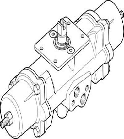 Festo DAPS Series 8.4 bar Single Acting Action Rotary Actuator, 90 °