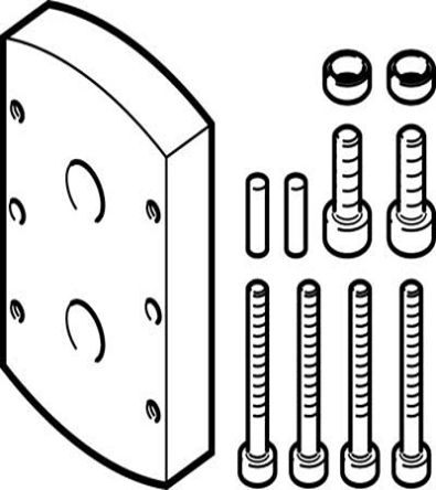 Festo Adapter Kit DHAA-G-Q11-25-B5-20, For Use With Grippers