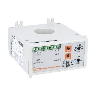 Lovato Earth Leakage Relay, 50/60 Hz Frequency, 0.025 to 0.25 A Leakage, Normally De-Energised Output