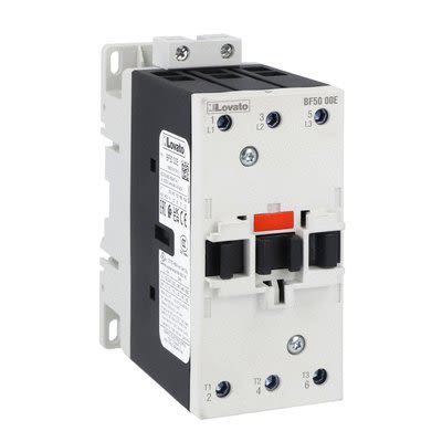 Lovato BF50 Contactor, 100V ac/dc, 250 V ac/dc Coil, 3-Pole, 50 A, 30 kW, 3 NO, 440V